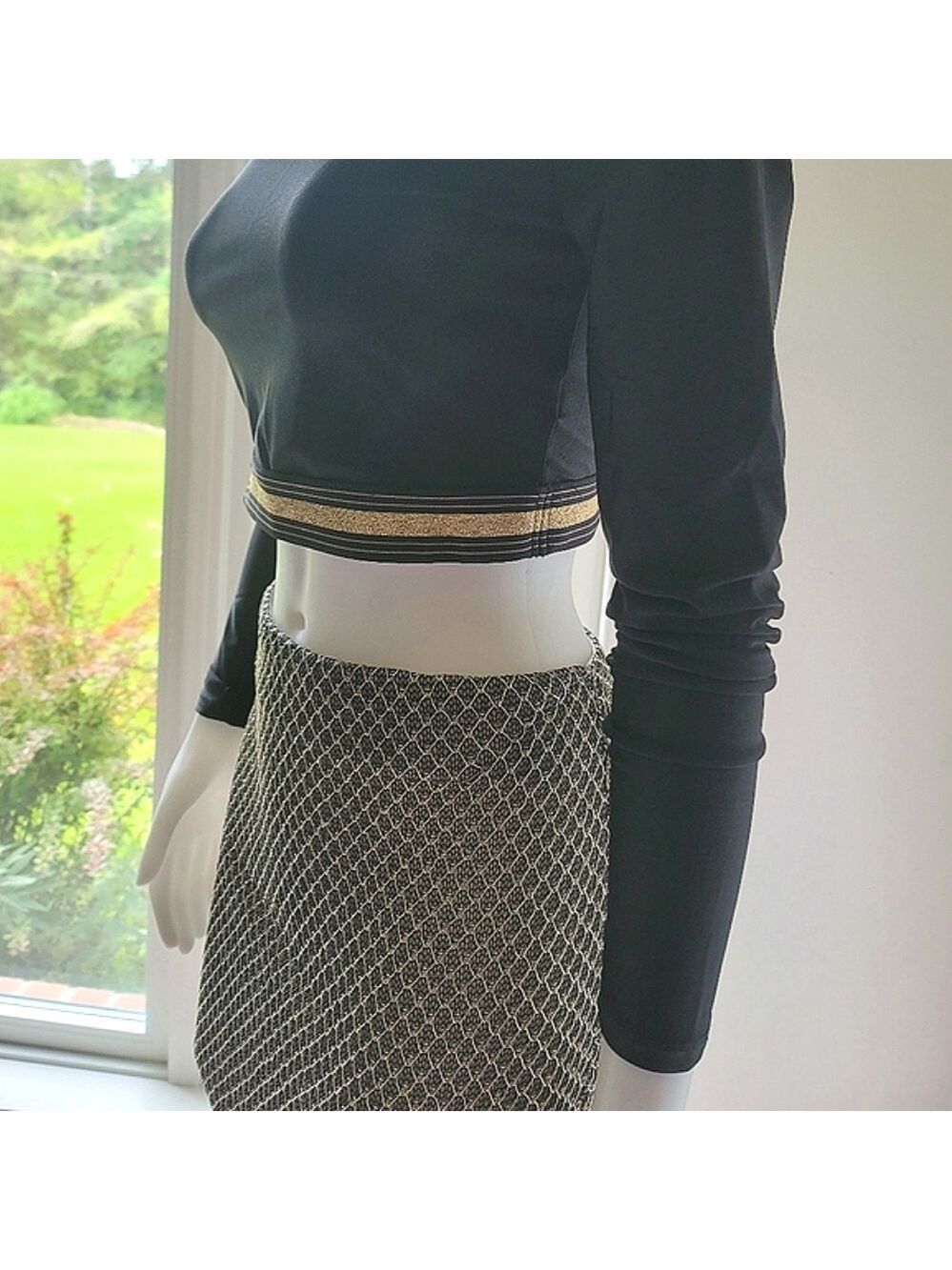 Wow Couture World of Women Mesh Fishnet Pencil Skirt Size S